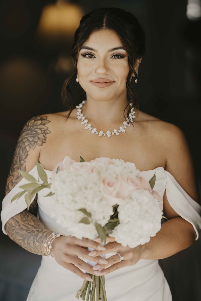 Beautiful Bride getting ready at Seal Salt Cottage on Navarre Beach Florida